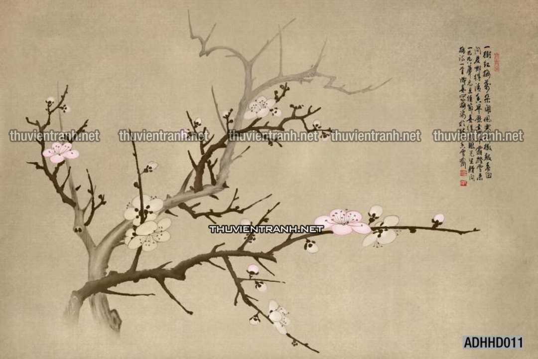 Hoa Đào, Hoa Mộc Lan, phong cách trang trí Chinoiserier, Tranh vẽ hoa Trung Quốc - Kết quả tìm kiếm tranh tường