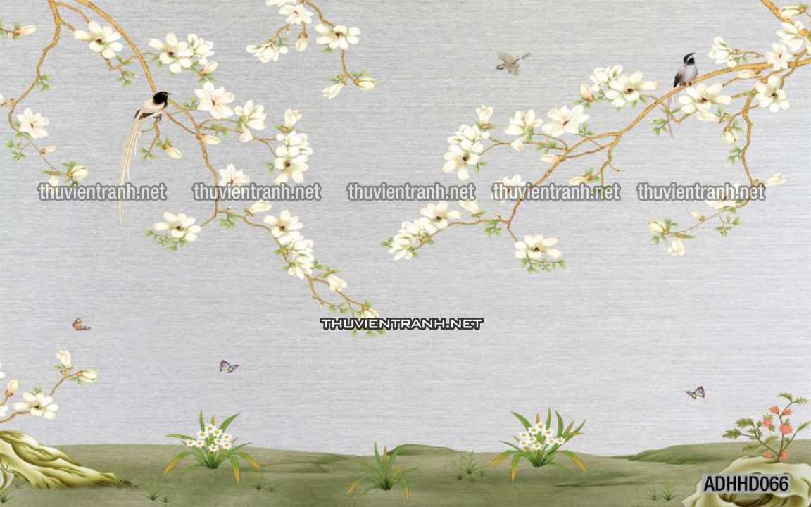 Hoa Đào, Hoa Mộc Lan, phong cách trang trí Chinoiserier, Tranh vẽ hoa Trung Quốc - Kết quả tìm kiếm tranh tường