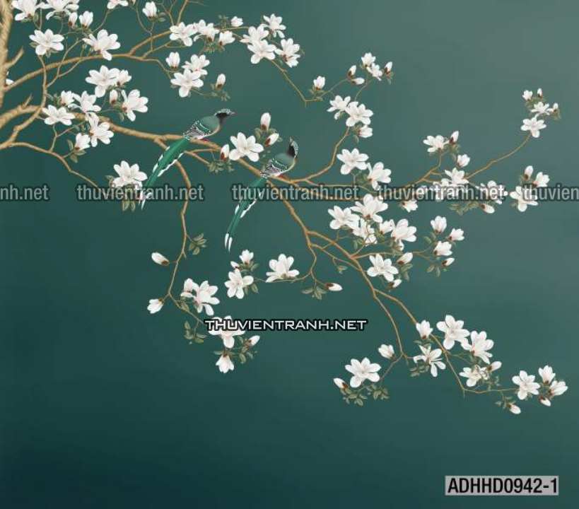 Hoa Đào, Hoa Mộc Lan, phong cách trang trí Chinoiserier, Tranh vẽ hoa Trung Quốc - Kết quả tìm kiếm tranh tường