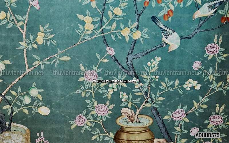 Hoa Đào, Hoa Mộc Lan, phong cách trang trí Chinoiserier, Tranh vẽ hoa Trung Quốc - Kết quả tìm kiếm tranh tường