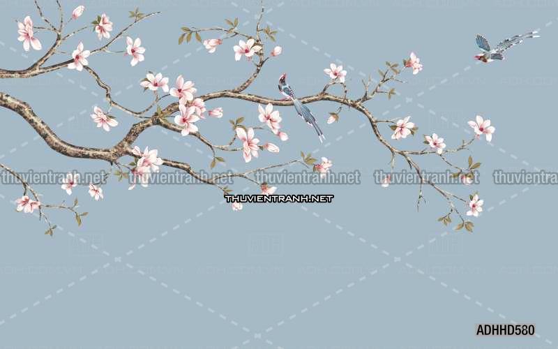 Hoa Đào, Hoa Mộc Lan, phong cách trang trí Chinoiserier, Tranh vẽ hoa Trung Quốc - Kết quả tìm kiếm tranh tường