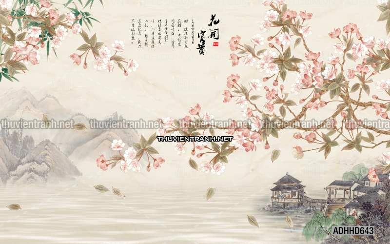 Hoa Đào, Hoa Mộc Lan, phong cách trang trí Chinoiserier, Tranh vẽ hoa Trung Quốc - Kết quả tìm kiếm tranh tường