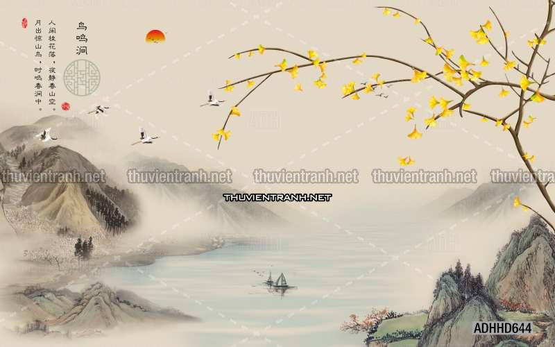 Hoa Đào, Hoa Mộc Lan, phong cách trang trí Chinoiserier, Tranh vẽ hoa Trung Quốc - Kết quả tìm kiếm tranh tường