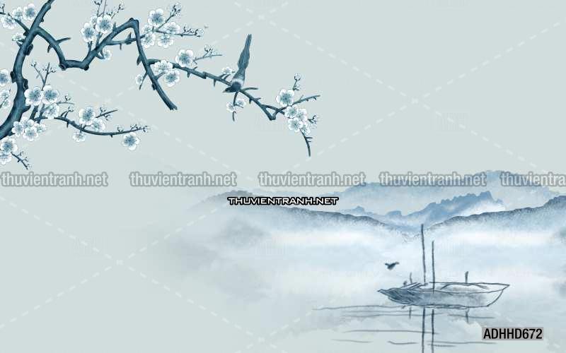 Hoa Đào, Hoa Mộc Lan, phong cách trang trí Chinoiserier, Tranh vẽ hoa Trung Quốc - Kết quả tìm kiếm tranh tường
