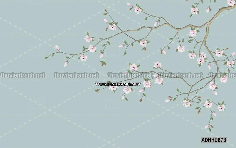 Hoa Đào, Hoa Mộc Lan, phong cách trang trí Chinoiserier, Tranh vẽ hoa Trung Quốc - Kết quả tìm kiếm tranh tường