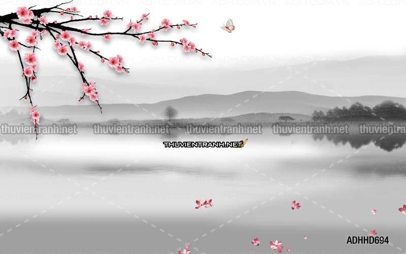 Hoa Đào, Hoa Mộc Lan, phong cách trang trí Chinoiserier, Tranh vẽ hoa Trung Quốc - Kết quả tìm kiếm tranh tường