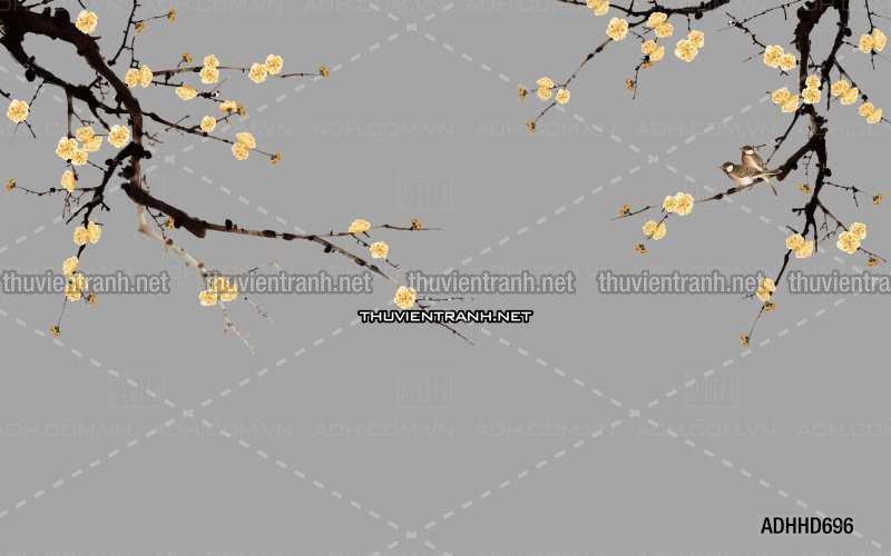 Hoa Đào, Hoa Mộc Lan, phong cách trang trí Chinoiserier, Tranh vẽ hoa Trung Quốc - Kết quả tìm kiếm tranh tường