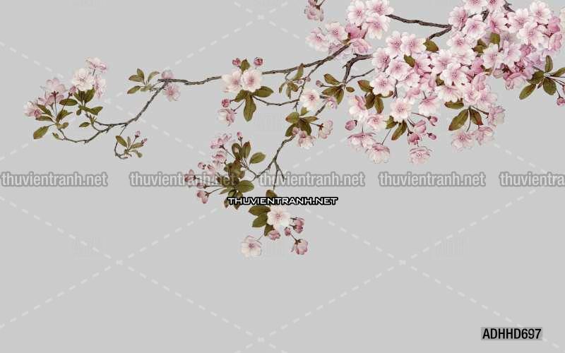 Hoa Đào, Hoa Mộc Lan, phong cách trang trí Chinoiserier, Tranh vẽ hoa Trung Quốc - Kết quả tìm kiếm tranh tường