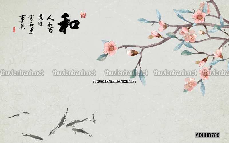 Hoa Đào, Hoa Mộc Lan, phong cách trang trí Chinoiserier, Tranh vẽ hoa Trung Quốc - Kết quả tìm kiếm tranh tường