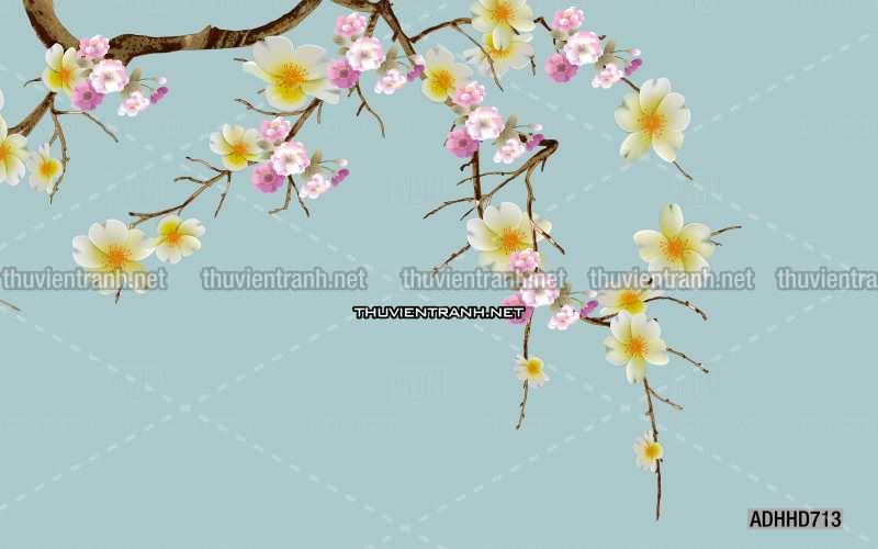 Hoa Đào, Hoa Mộc Lan, phong cách trang trí Chinoiserier, Tranh vẽ hoa Trung Quốc - Kết quả tìm kiếm tranh tường