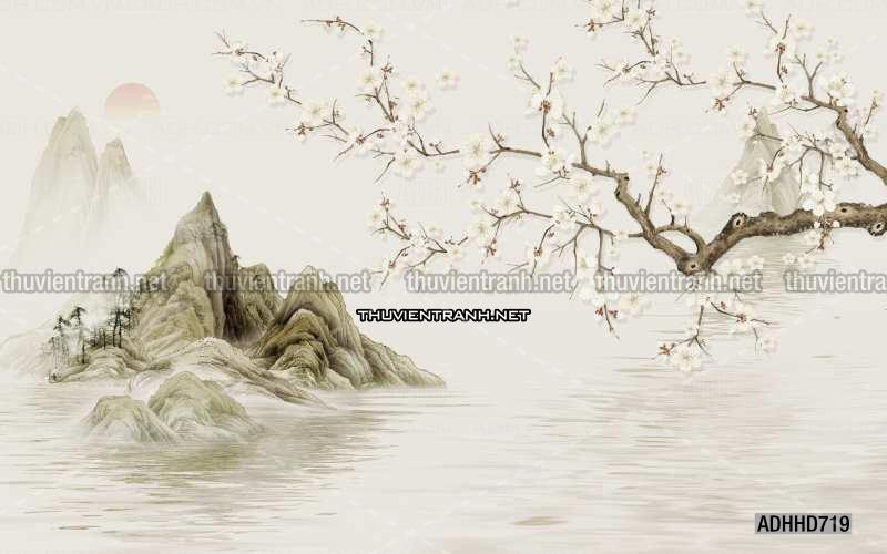 Hoa Đào, Hoa Mộc Lan, phong cách trang trí Chinoiserier, Tranh vẽ hoa Trung Quốc - Kết quả tìm kiếm tranh tường