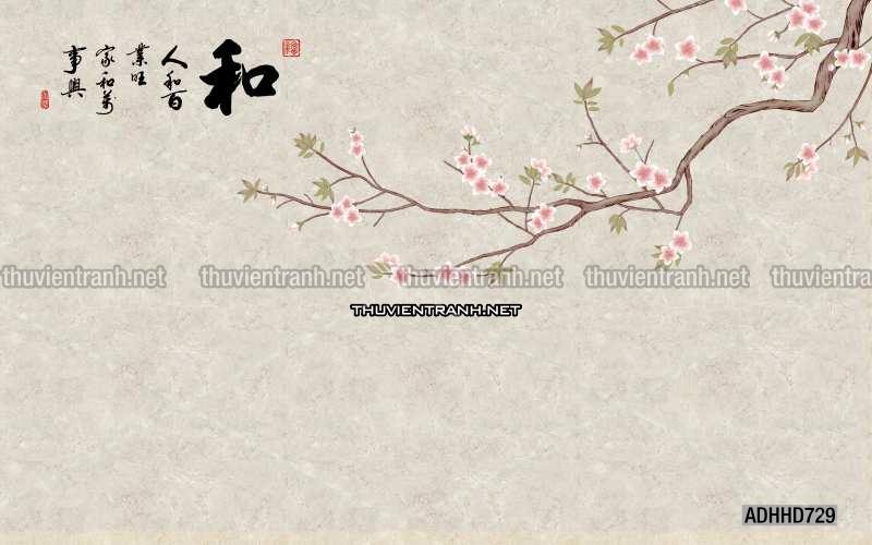 Hoa Đào, Hoa Mộc Lan, phong cách trang trí Chinoiserier, Tranh vẽ hoa Trung Quốc - Kết quả tìm kiếm tranh tường
