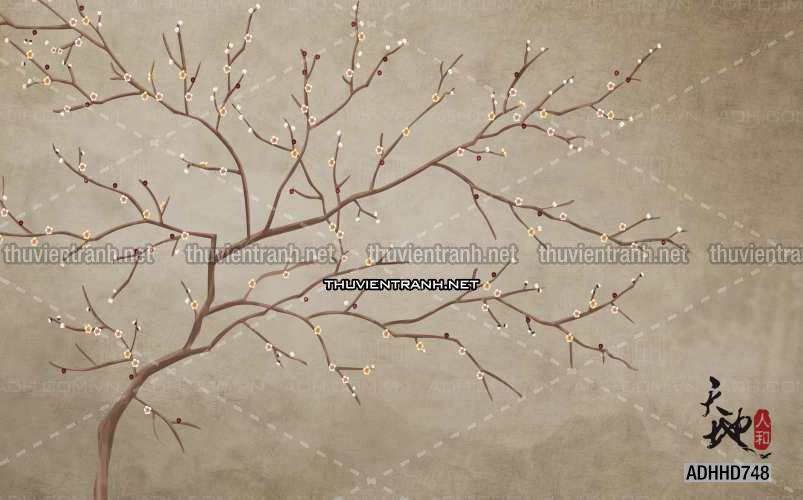 Hoa Đào, Hoa Mộc Lan, phong cách trang trí Chinoiserier, Tranh vẽ hoa Trung Quốc - Kết quả tìm kiếm tranh tường