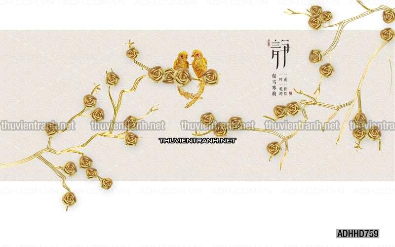 Hoa Đào, Hoa Mộc Lan, phong cách trang trí Chinoiserier, Tranh vẽ hoa Trung Quốc - Kết quả tìm kiếm tranh tường