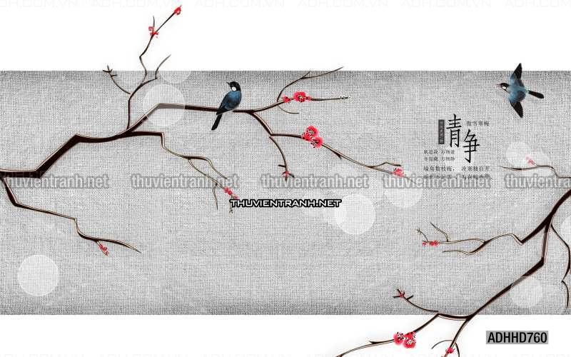 Hoa Đào, Hoa Mộc Lan, phong cách trang trí Chinoiserier, Tranh vẽ hoa Trung Quốc - Kết quả tìm kiếm tranh tường