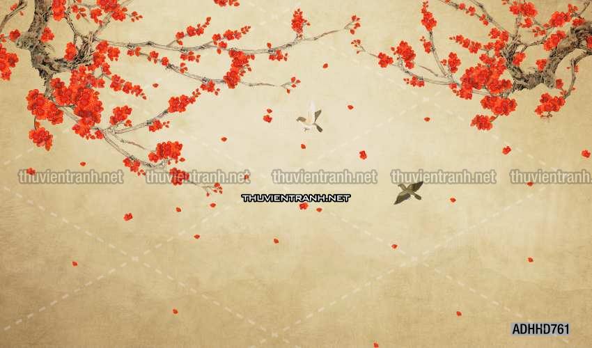 Hoa Đào, Hoa Mộc Lan, phong cách trang trí Chinoiserier, Tranh vẽ hoa Trung Quốc - Kết quả tìm kiếm tranh tường