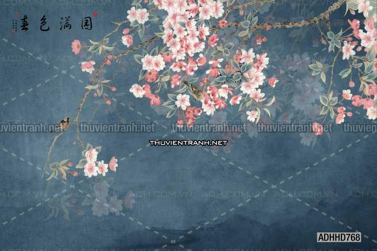 Hoa Đào, Hoa Mộc Lan, phong cách trang trí Chinoiserier, Tranh vẽ hoa Trung Quốc - Kết quả tìm kiếm tranh tường