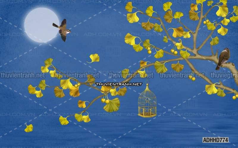 Hoa Đào, Hoa Mộc Lan, phong cách trang trí Chinoiserier, Tranh vẽ hoa Trung Quốc - Kết quả tìm kiếm tranh tường
