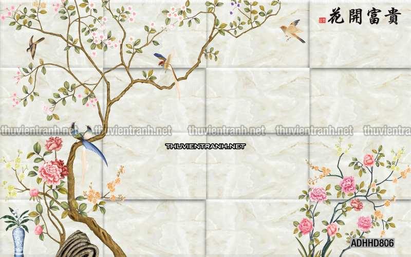 Hoa Đào, Hoa Mộc Lan, phong cách trang trí Chinoiserier, Tranh vẽ hoa Trung Quốc - Kết quả tìm kiếm tranh tường