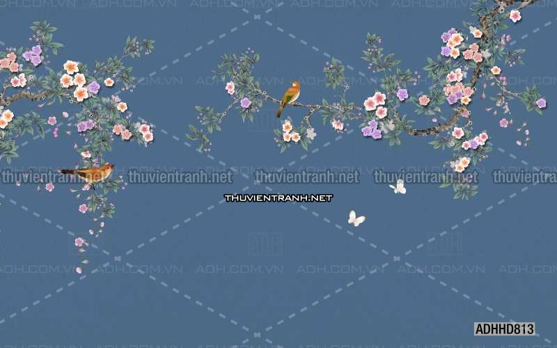 Hoa Đào, Hoa Mộc Lan, phong cách trang trí Chinoiserier, Tranh vẽ hoa Trung Quốc - Kết quả tìm kiếm tranh tường