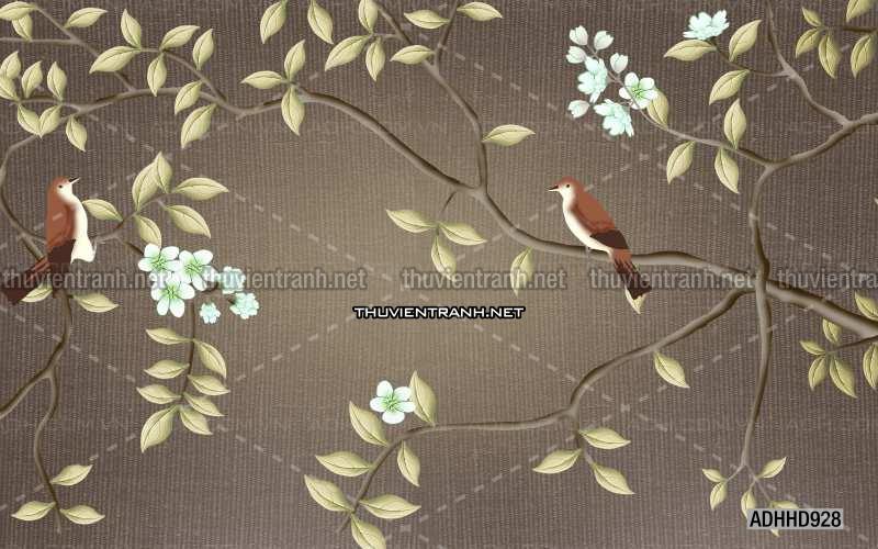 Hoa Đào, Hoa Mộc Lan, phong cách trang trí Chinoiserier, Tranh vẽ hoa Trung Quốc - Kết quả tìm kiếm tranh tường