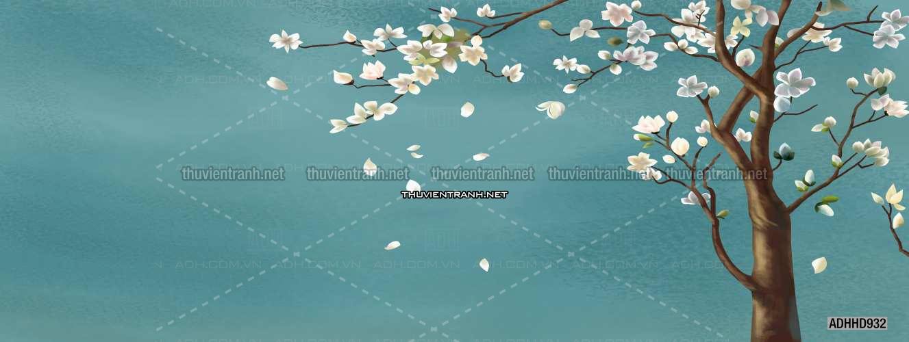 Hoa Đào, Hoa Mộc Lan, phong cách trang trí Chinoiserier, Tranh vẽ hoa Trung Quốc - Kết quả tìm kiếm tranh tường