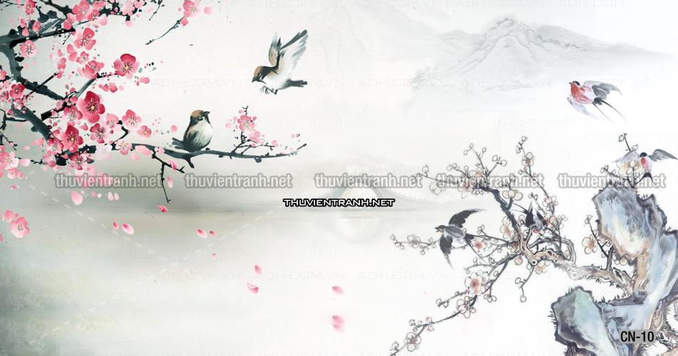 Tranh trang trí, tranh vẽ phong Cách Thủy mặc - Tranh tường chất lượng cao