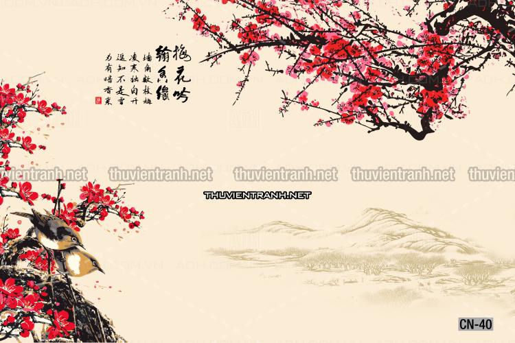 Tranh trang trí, tranh vẽ phong Cách Thủy mặc - Tranh tường chất lượng cao