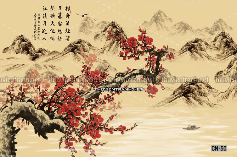 : Tranh trang trí, tranh vẽ phong Cách Thủy mặc - Tranh tường chất lượng cao