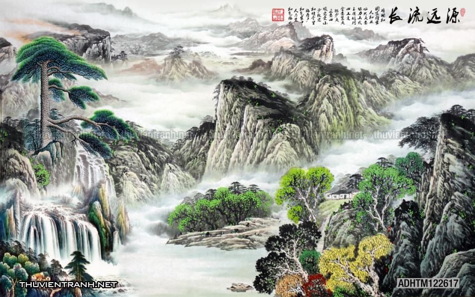 Tranh trang trí, tranh vẽ phong Cách Thủy mặc - Tranh tường chất lượng cao