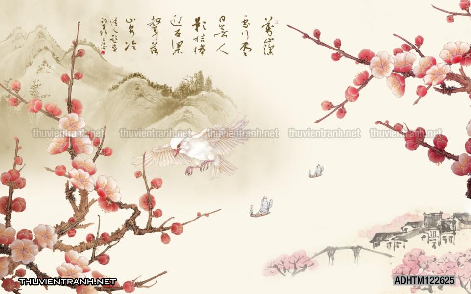 Tranh trang trí, tranh vẽ phong Cách Thủy mặc - Tranh tường chất lượng cao