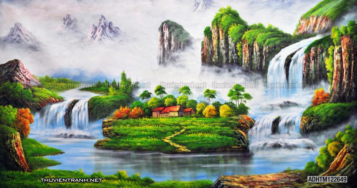 Tranh trang trí, tranh vẽ phong Cách Thủy mặc - Tranh tường chất lượng cao