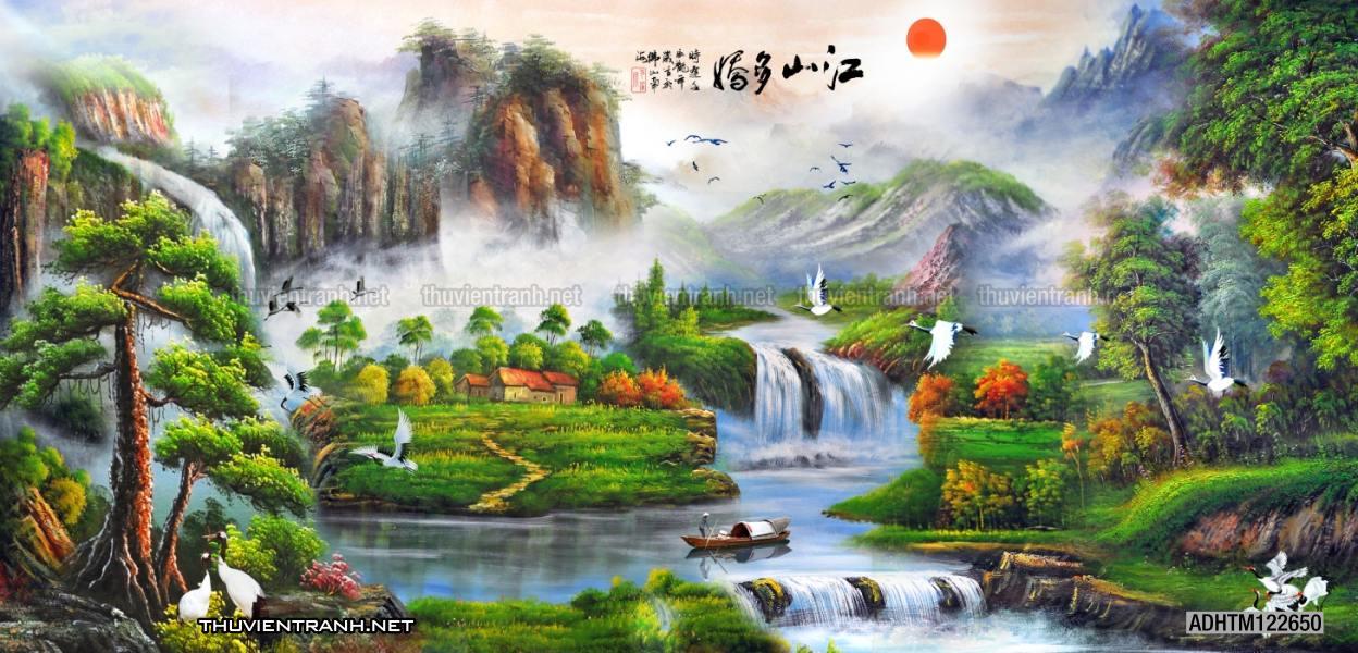 Tranh trang trí, tranh vẽ phong Cách Thủy mặc - Tranh tường chất lượng cao