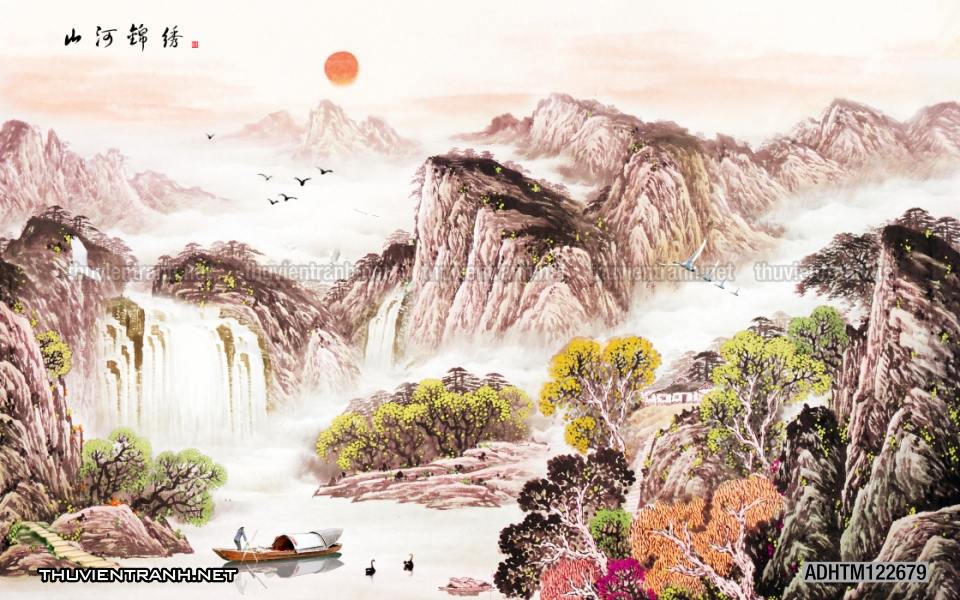 Tranh trang trí, tranh vẽ phong Cách Thủy mặc - Tranh tường chất lượng cao