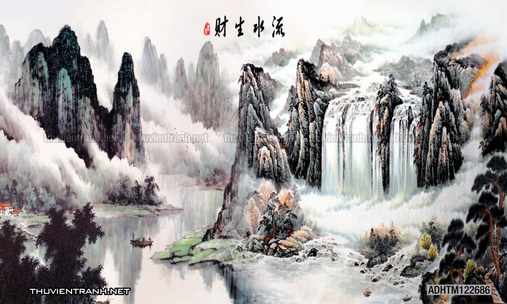 Tranh trang trí, tranh vẽ phong Cách Thủy mặc - Tranh tường chất lượng cao