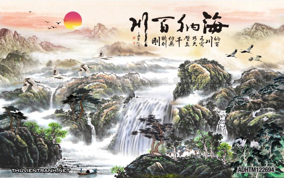 Tranh trang trí, tranh vẽ phong Cách Thủy mặc - Tranh tường chất lượng cao