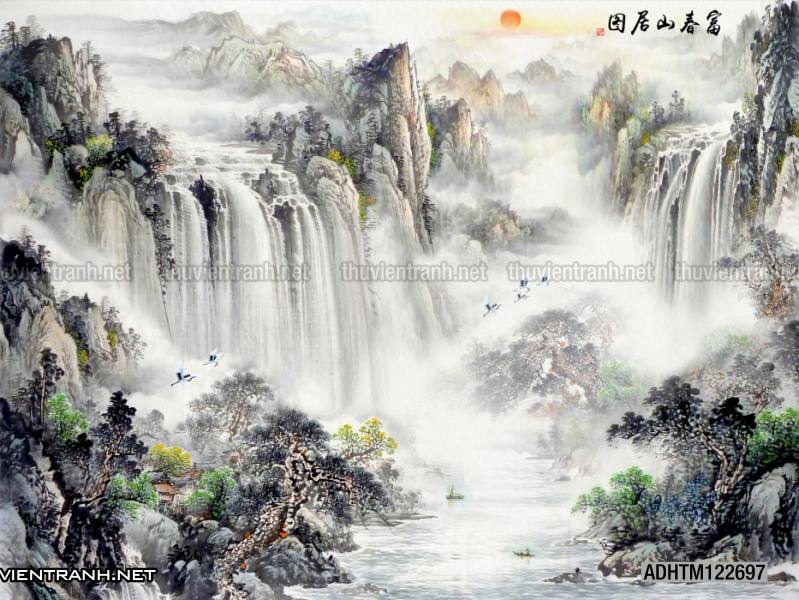Tranh trang trí, tranh vẽ phong Cách Thủy mặc - Tranh tường chất lượng cao