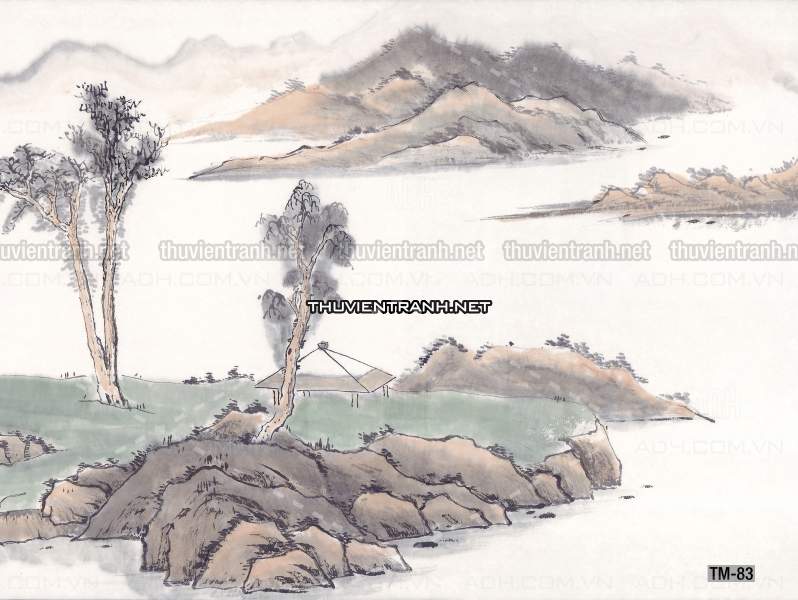Tranh trang trí, tranh vẽ phong Cách Thủy mặc - Tranh tường chất lượng cao