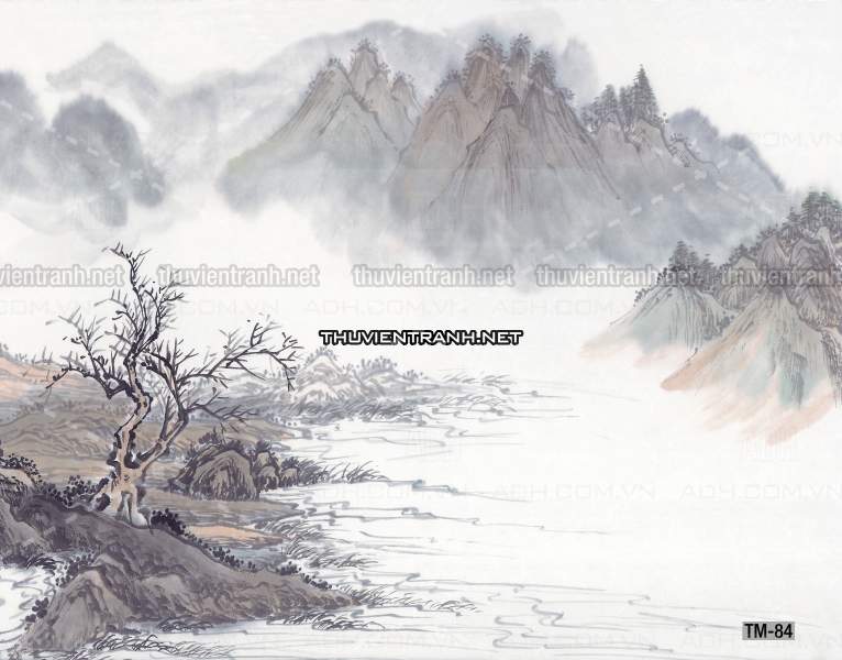 Tranh trang trí, tranh vẽ phong Cách Thủy mặc - Tranh tường chất lượng cao