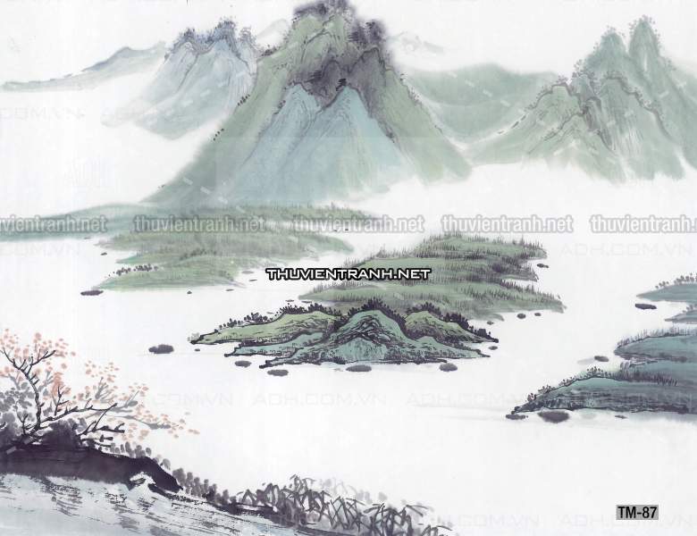 Tranh trang trí, tranh vẽ phong Cách Thủy mặc - Tranh tường chất lượng cao
