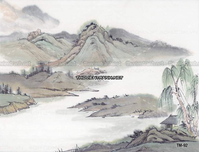 Tranh trang trí, tranh vẽ phong Cách Thủy mặc - Tranh tường chất lượng cao