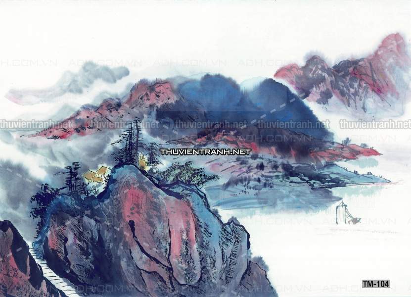 Tranh trang trí, tranh vẽ phong Cách Thủy mặc - Tranh tường chất lượng cao