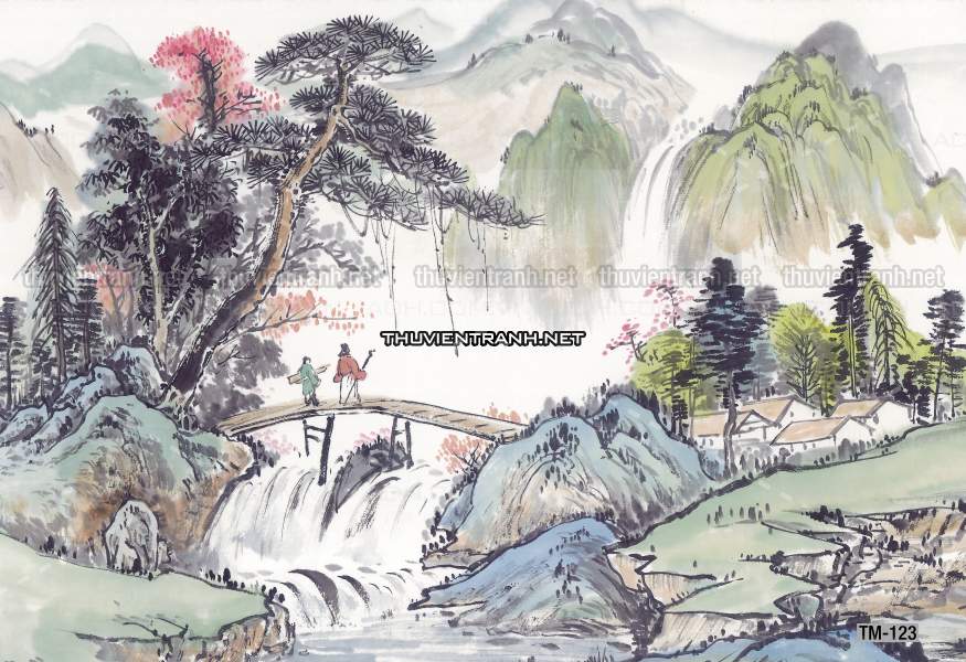 Tranh trang trí, tranh vẽ phong Cách Thủy mặc - Tranh tường chất lượng cao