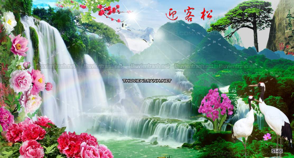 TRANH SƠN THỦY HỮU TÌNH, TRANH PHONG CẢNH SÔNG NÚI, TRUNG QUỐC - Tranh tường chất lượng cao