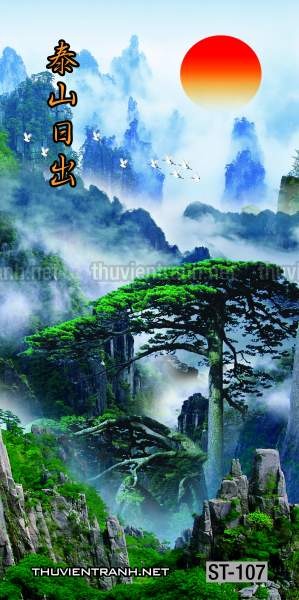 TRANH SƠN THỦY HỮU TÌNH, TRANH PHONG CẢNH SÔNG NÚI, TRUNG QUỐC - Tranh tường chất lượng cao