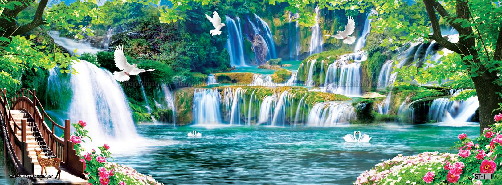 TRANH SƠN THỦY HỮU TÌNH, TRANH PHONG CẢNH SÔNG NÚI, TRUNG QUỐC - Tranh tường chất lượng cao