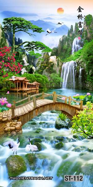 TRANH SƠN THỦY HỮU TÌNH, TRANH PHONG CẢNH SÔNG NÚI, TRUNG QUỐC - Tranh tường chất lượng cao