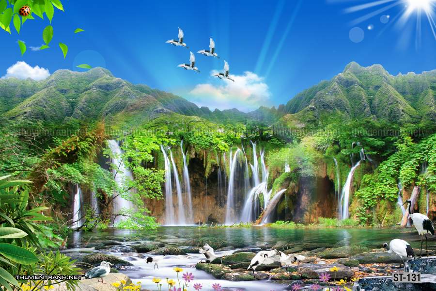 TRANH SƠN THỦY HỮU TÌNH, TRANH PHONG CẢNH SÔNG NÚI, TRUNG QUỐC - Tranh tường chất lượng cao
