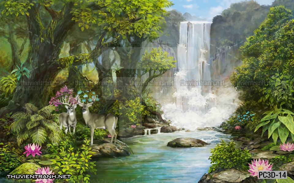 Tranh Phong cảnh 3D, Tranh phong cảnh hữu tình, phong cảnh đẹp - Tranh tường chất lượng cao