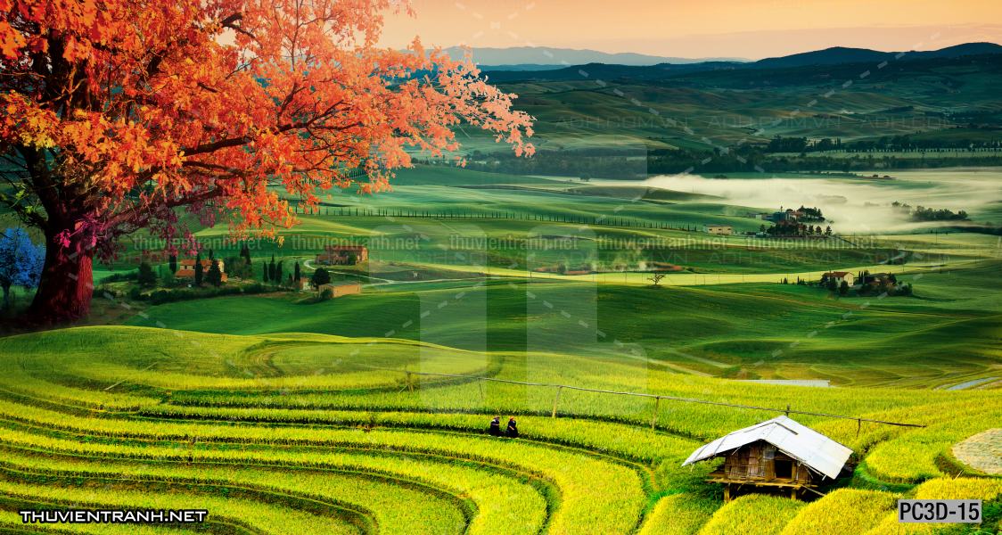 Tranh Phong cảnh 3D, Tranh phong cảnh hữu tình, phong cảnh đẹp - Tranh tường chất lượng cao